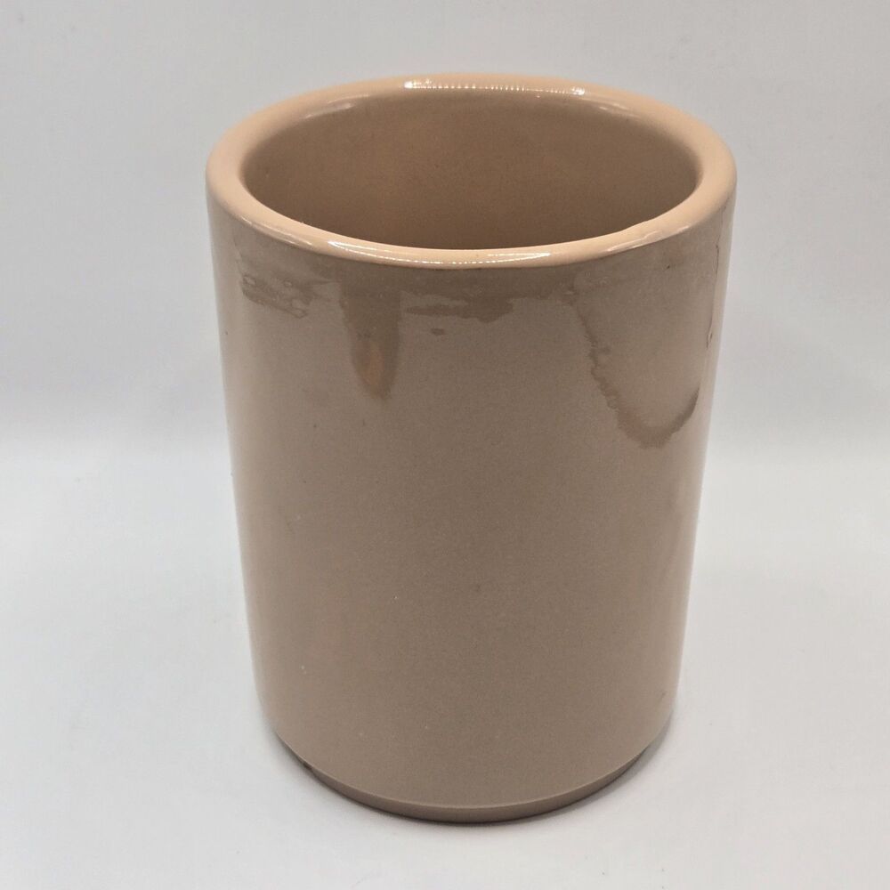 Brown/Beige Ceramic Vase Made In Italy